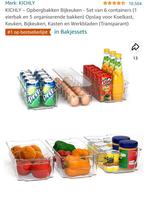 NIEUW! Kichly koelkast organizer 6 delig transparant €13,99, Ophalen of Verzenden, Nieuw