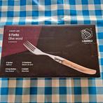 Te koop 6 nieuwe Laguiole luxery line vorken olijf hout, Zo goed als nieuw, Ophalen
