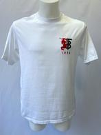 BURBERRY Wit logo borst HEREN t-shirt  Maat S/XS, Wit, Ophalen of Verzenden, Zo goed als nieuw, Burberry