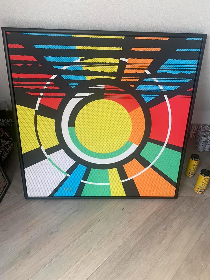 Exclusief Valentino Rossi schilderij Monza, Antiek en Kunst, Kunst | Schilderijen | Abstract, Ophalen