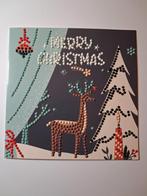 Diamond painting kaart kerst hertje bij kerstboom, Ophalen of Verzenden, Nieuw, Kerst