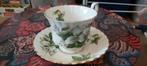 Vintage Kop en Schotel met Bloemen, Ophalen of Verzenden