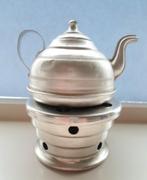 Aluminium keteltje met rechaud., Ophalen of Verzenden, Zo goed als nieuw