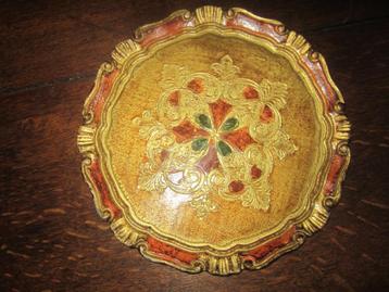 Rond dienblad brocante/vintage uit Italië…..La Perla dm 24 beschikbaar voor biedingen