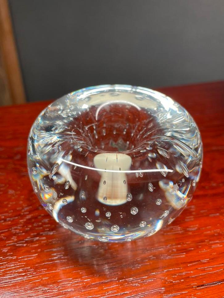 Glazen kandelaar – Pfeiffer Brilliant, handgemaakt, Antiek en Kunst, Antiek | Kandelaars, Glas, Verzenden