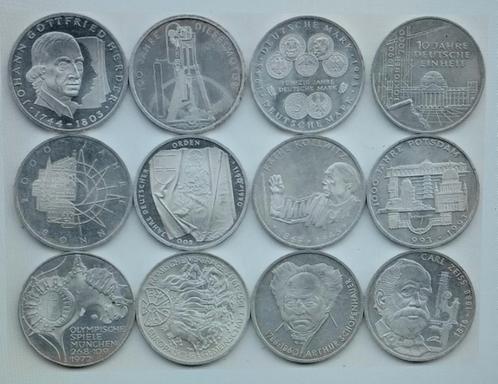 5 DM Duitse mark zilver 12X verschillende jaren, Postzegels en Munten, Munten | Europa | Niet-Euromunten, Duitsland, Zilver, Ophalen of Verzenden