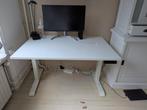 electrisch verstelbaar zit/sta bureau 80x120 wit, Ophalen, Elektrisch, Zo goed als nieuw, Bureau