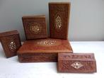 set houten dozen uit indonesie, Ophalen of Verzenden