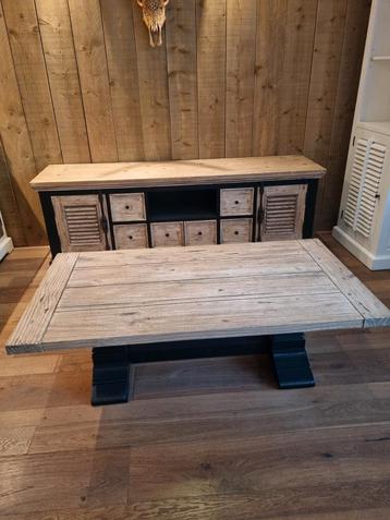Landelijk Brocant TV meubel en Salontafel Amanda  beschikbaar voor biedingen