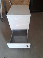 Witte Ladenblok met 3 Laden - Verrijdbaar, Minder dan 50 cm, Gebruikt, Ophalen of Verzenden, Minder dan 100 cm