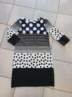 Blauw/wit/zwarte jurk, maat M, Maat 38/40 (M), Zwart, Nieuw, Ophalen of Verzenden