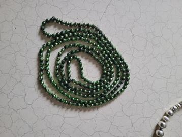 Antieke glazen kerstboom slinger groen foto 1 en 2 beschikbaar voor biedingen