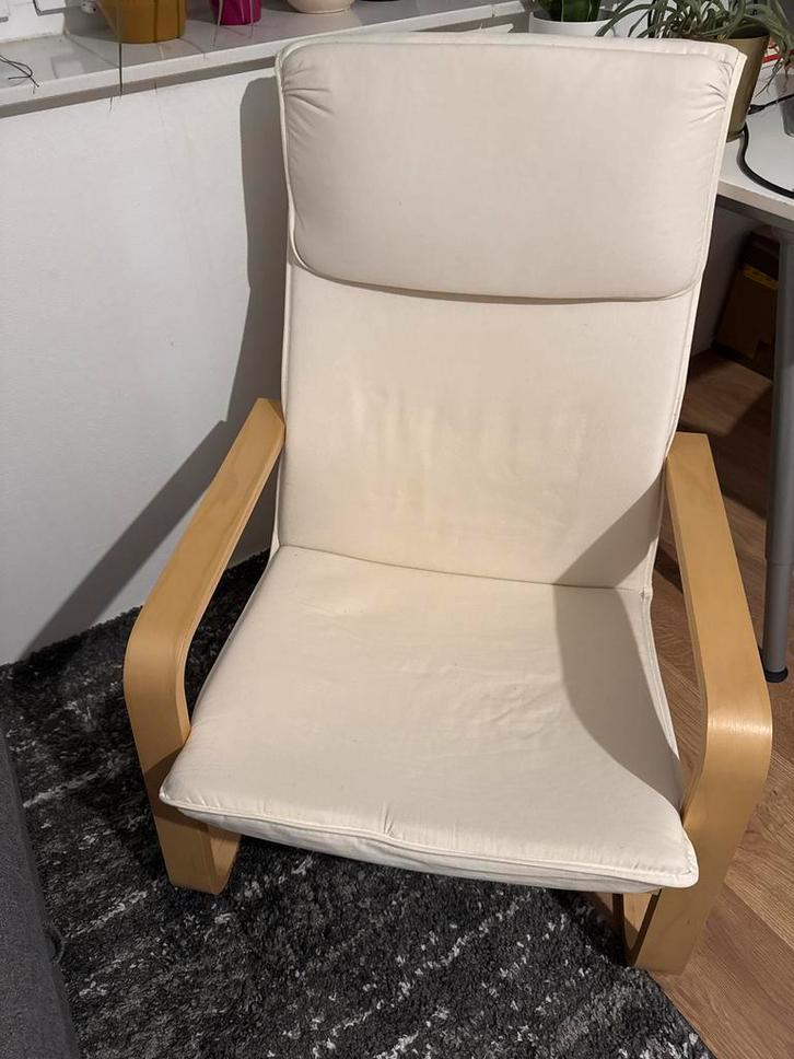 IKEA Pello Fauteuil - Zo goed als nieuw, Huis en Inrichting, Fauteuils, Zo goed als nieuw, Hout, 50 tot 75 cm, 75 tot 100 cm, Ophalen