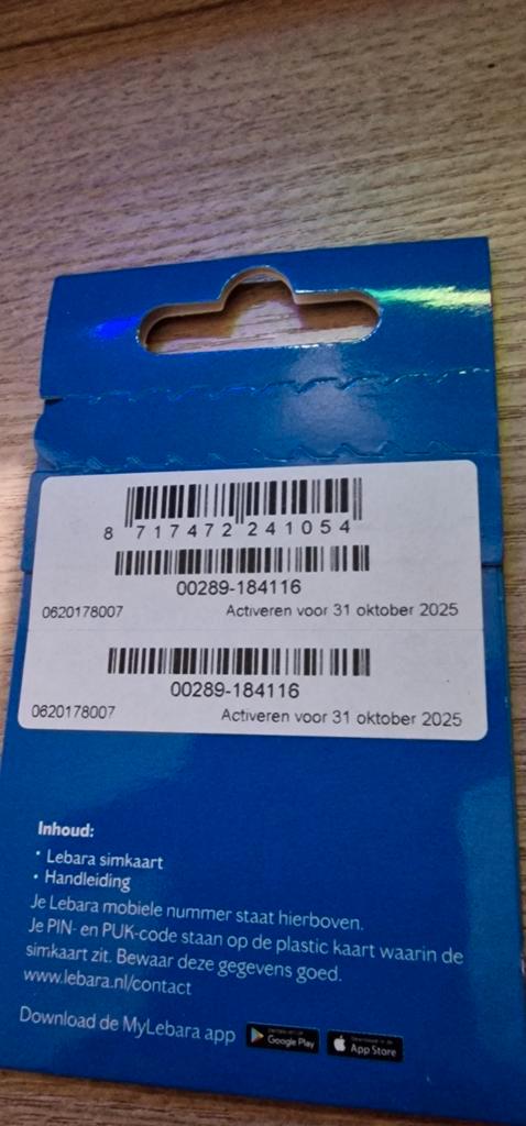 Makkelijke dikke Lebara nummer; 06 2017 8007, Telecommunicatie, Prepaidkaarten en Simkaarten, Nieuw, Overige providers, Ophalen of Verzenden