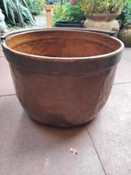 Grote Koperen ketel met hengsel, Tuin en Terras, Gebruikt, Minder dan 30 cm, Minder dan 60 cm, Rond