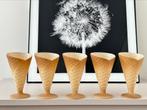 Vintage italiaanse glazen ijs hoorntjes 5,- per stuk, Ophalen of Verzenden, Zo goed als nieuw, Glas, Overige stijlen