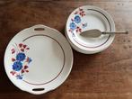 Ceranord, St. Amand, gebakschaal met 8 borden, decor Mady, Ophalen of Verzenden