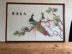 Chinees schilderij, paradijsvogel pauw, geborduurd zijde, Ophalen of Verzenden