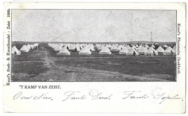 Zeist, 't Kamp van Zeist, Verzamelen, Ansichtkaarten | Nederland, Gelopen, Utrecht, Voor 1920, Verzenden