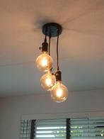 Hanglamp, inclusief 3 led warmlicht lampen, Ophalen of Verzenden, Zo goed als nieuw, Glas, Industrieel