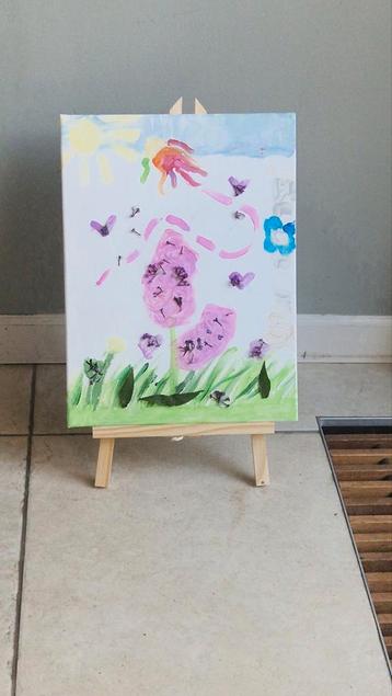 Bloemen schilderij zelf gemaakt.( Zonder ezel te koop ). beschikbaar voor biedingen
