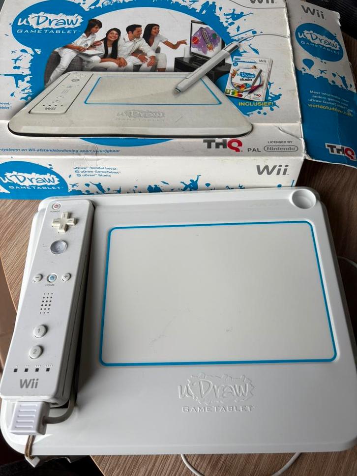 Nintendo Wii uDraw GameTablet, Spelcomputers en Games, Spelcomputers | Nintendo Wii, Gebruikt, Met 1 controller, Ophalen of Verzenden