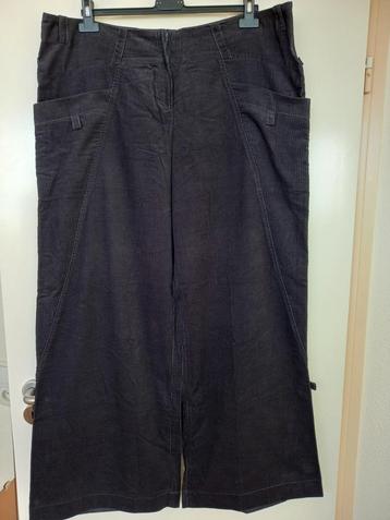 Donkergrijze ART lange rib broek, maat 48-50, 16 xxxl, ritss beschikbaar voor biedingen
