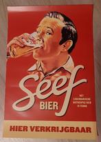 Poster Seef bier, Verzamelen, Biermerken, Ophalen of Verzenden, Zo goed als nieuw, Overige merken