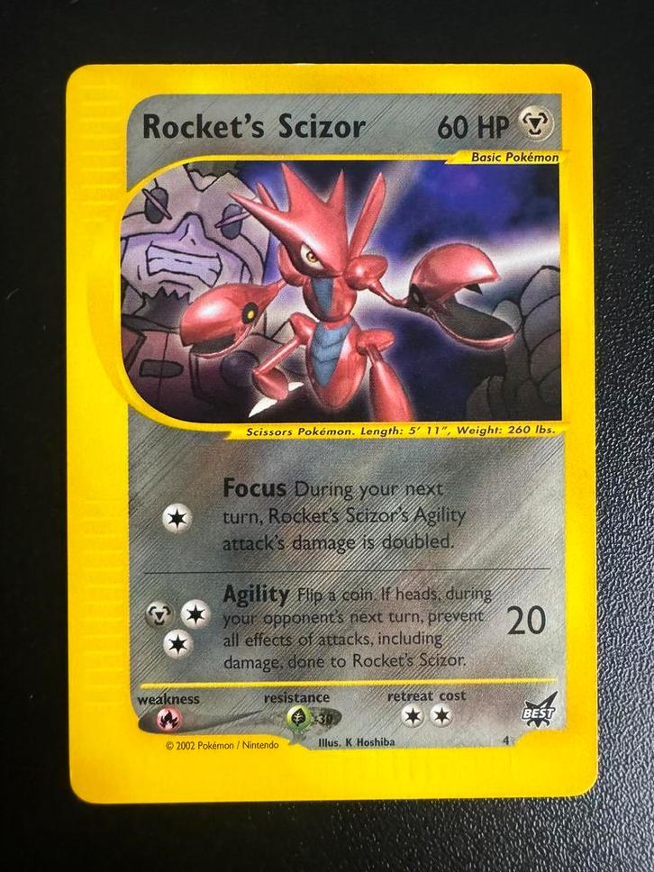 Rocket’s Scizor #4 Best of games card Pokémon promo kaart, Hobby en Vrije tijd, Verzamelkaartspellen | Pokémon, Zo goed als nieuw