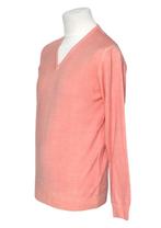 NIEUWE KNIT SOCIETY gebreide v-neck trui, NAPOLI roze, Mt. L, Nieuw, Maat 52/54 (L), Roze, Knit Society