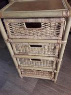 bamboe kastje 4 laden, Zo goed als nieuw, Minder dan 100 cm, 25 tot 50 cm, 50 tot 100 cm