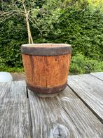 Antieke houten bloempot (kaasmal), Ophalen, Minder dan 60 cm, Rond, Zo goed als nieuw