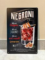 Mancave Bar Café Wanddecoratie metalen bordje Negroni, Ophalen of Verzenden, Zo goed als nieuw, Reclamebord