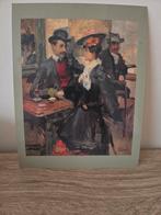 Au Café – Israels kunstkaart 1989 | Elegante caféscène, Antiek en Kunst, Ophalen of Verzenden