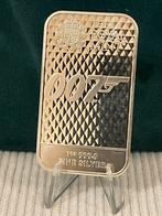 1 OZ JAMES BOND 007 – DIAMONDS ARE FOREVER ZILVERBAAR 999.9, Ophalen of Verzenden, Zilver