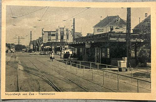 kaart tramstation Noordwijk aan Zee, Verzamelen, Ansichtkaarten | Nederland, Zuid-Holland, Ophalen of Verzenden