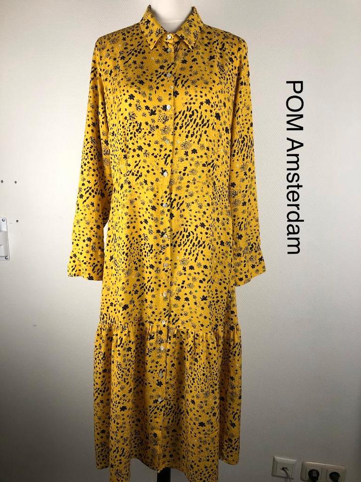 POM Amsterdam Jurk  (mt: 40) 19,3/8149, Kleding | Dames, Jurken, Zo goed als nieuw, Maat 38/40 (M), Zwart, Onder de knie, Ophalen of Verzenden