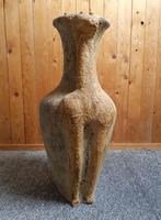 aardewerk vaas met giraffen handgrepen, Ophalen, Gebruikt, Overige kleuren, 50 tot 75 cm