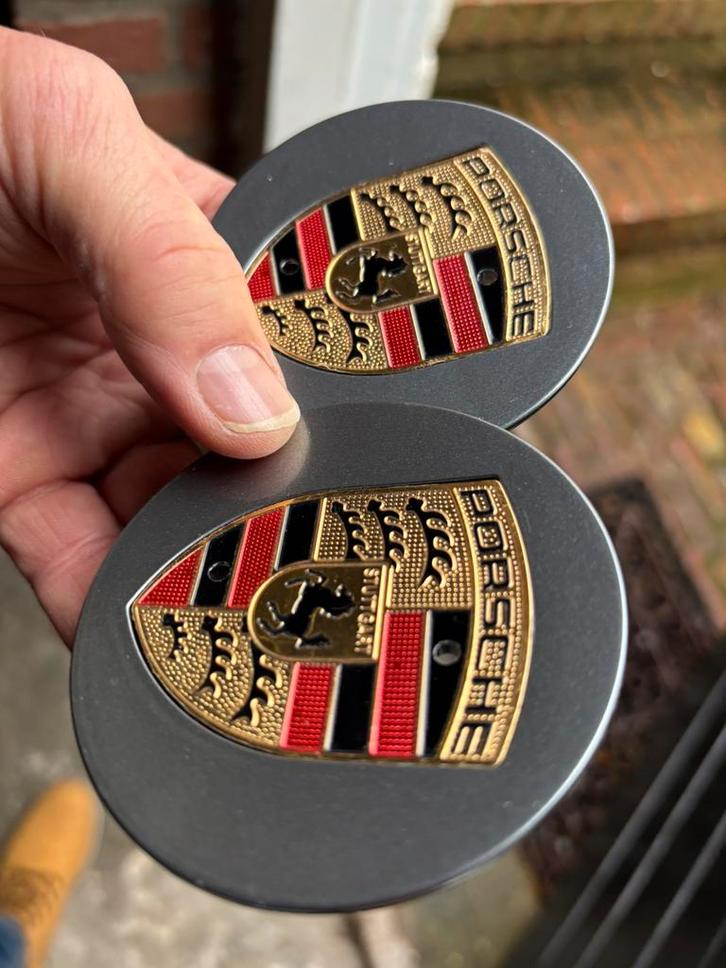 PORSCHE NAAFDOPPEN 76mm, Auto diversen, Wieldoppen, Nieuw, Ophalen of Verzenden