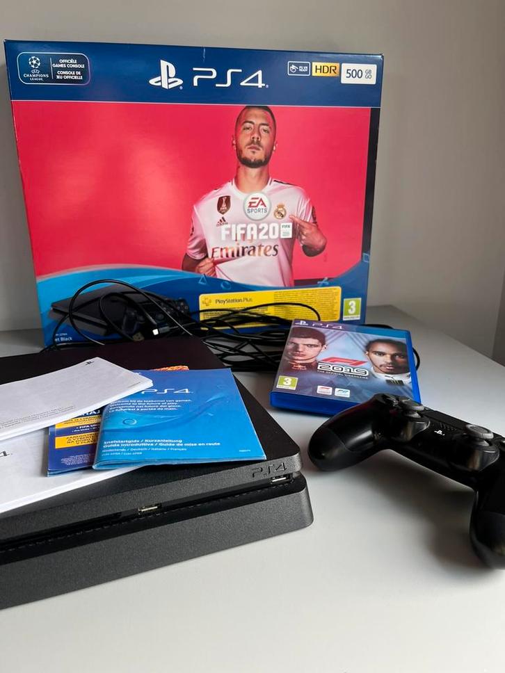 PlayStation 4 met controller, 2 games en de doos!, Spelcomputers en Games, Spelcomputers | Sony PlayStation 4, Gebruikt, Original