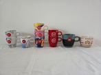DE, Douwe Egberts: 9 mokken, 1 kommetje, Ophalen of Verzenden, Zo goed als nieuw, Overige stijlen, Kop(pen) en/of Schotel(s)