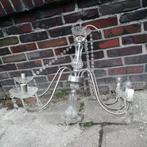 Kroonluchter met Glazen Pegels, Gebruikt, Ophalen of Verzenden, Glas, Nvt