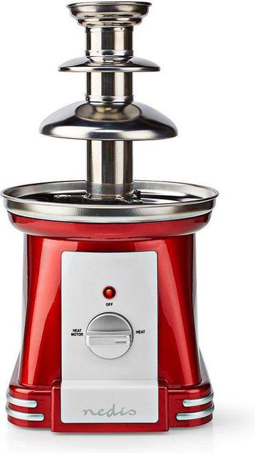 Nedis Chocolade Fountain - 90 W - Rood / Wit beschikbaar voor biedingen