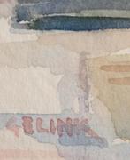 Johan Gelink Aquarel Stadsgezicht Zwolle De Peperbus, Antiek en Kunst, Ophalen of Verzenden