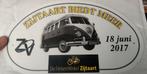 Retro spijlbus bord Volkswagen t1, Ophalen of Verzenden