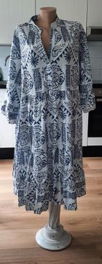Zeer mooie blauwe witte ibizajurk maat 52/54, Ophalen, Nieuw, Blauw
