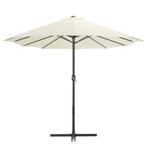 Parasol met aluminium paal 460x270 cm zandkleurig, Nieuw, Ophalen of Verzenden, Zweefparasol, Meer dan 4 meter