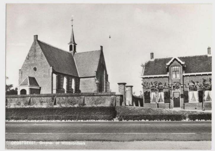 Ansichtkaart Oegstgeest, Groene of Willibrordkerk, Verzamelen, Ansichtkaarten | Nederland, Ongelopen, Zuid-Holland, 1960 tot 1980