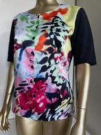 T-shirt Gerry Weber, veelkleurige glanzende voorkant, 38, Maat 38/40 (M), Blauw, Ophalen of Verzenden, Korte mouw