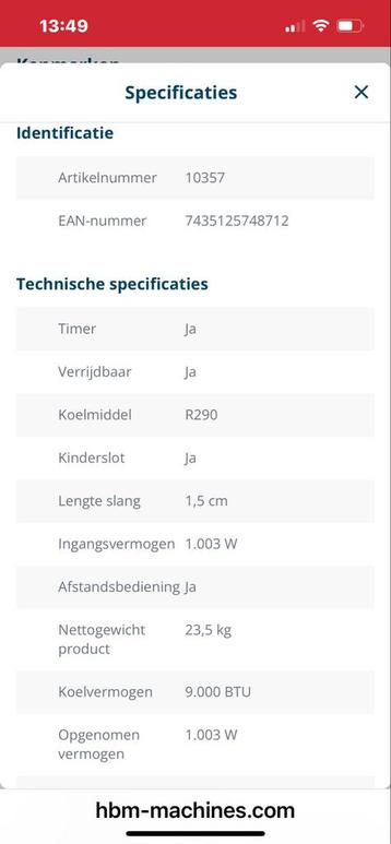 Mobiele Airco - Zo goed als nieuw! beschikbaar voor biedingen